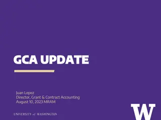GCA Updates and Communications
