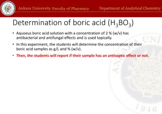 Determination of Boric Acid Concentration Experiment