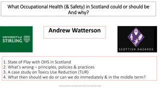 Improving Occupational Health & Safety in Scotland: Recommendations by Andrew Watterson