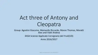 Aspect of History in Antony and Cleopatra