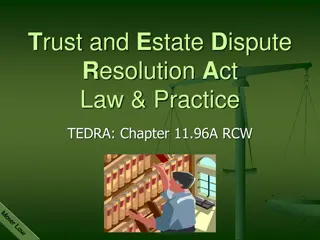 Estate Dispute Resolution: Understanding TEDRA Law & Practice