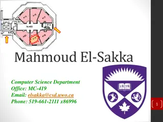 Mahmoud El-Sakka - Computer Science Research Interests