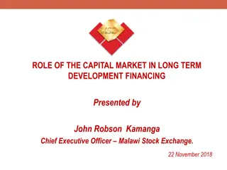 Role of Capital Markets in Long-Term Development Financing