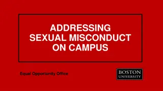 Addressing Sexual Misconduct on Campus - Boston University Resources