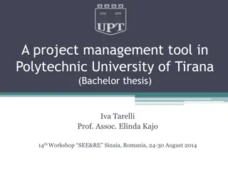 Project Management Tool in Polytechnic University Tirana