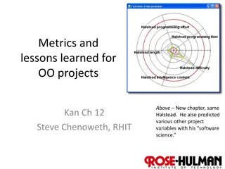OO Projects Metrics & Lessons Learned