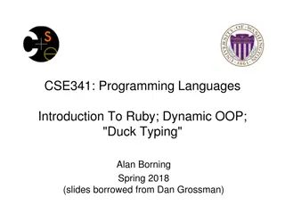 Introduction to Ruby Programming Languages