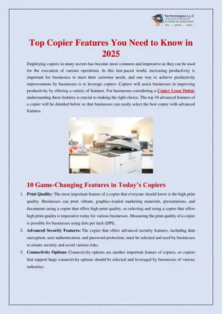 Top Copier Features You Need to Know in 2025