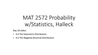 Probability Distributions and Examples