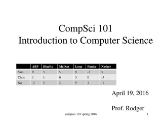 Computer Science 101 - Spring 2016 Announcements and Recursion Review