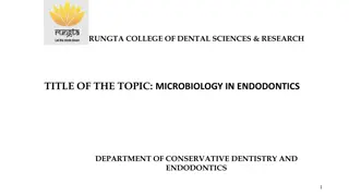 Microbiology in Endodontics: Routes of Microorganisms & Identification Methods