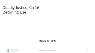 Constitutional Issues in Declining Death Penalty Use