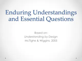 Understanding Enduring Understandings & Essential Questions