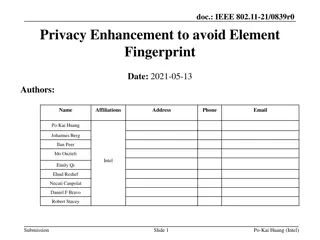 Privacy Enhancement in IEEE 802.11-21
