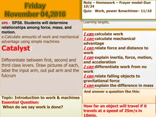 Understanding Work, Power, and Machines in Physical Science