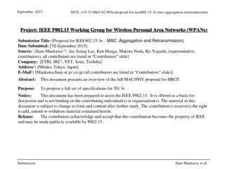 Proposal for IEEE802.15.3e MAC Aggregation