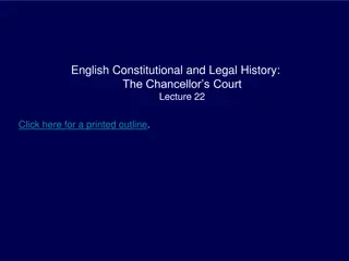 The Evolution of English Legal Institutions