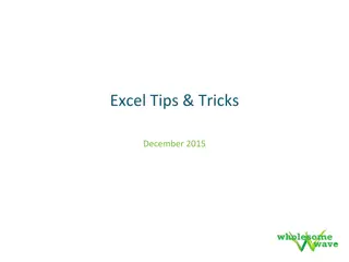 Excel Tips & Tricks: December 2015 Insights