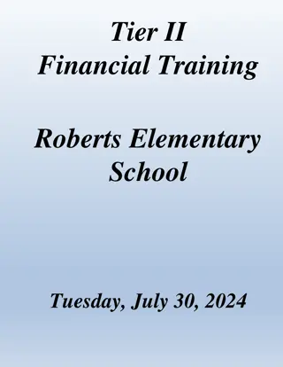Financial Training at Roberts Elementary School