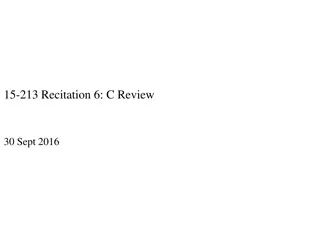 Important Lessons and C Assessments in Recitation Review