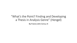 Developing a Thesis in Analysis Genre: Insights & Examples