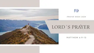 Prayers of Gratitude, Sanctification, and Mission