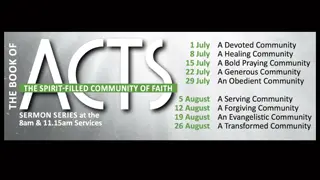 Healing Community Through Acts: 3:1-10