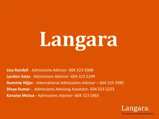 Langara Admissions and University Studies Program Information