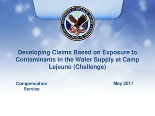 Claims Based on Exposure to Contaminants at Camp Lejeune