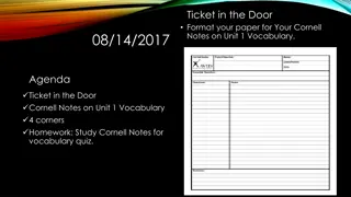 Unit 1 Vocabulary Notes & Definitions