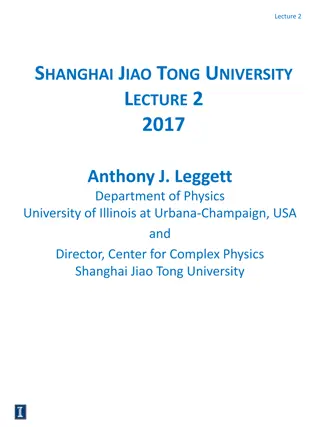 Quantum Mechanics Lecture by Anthony J. Leggett