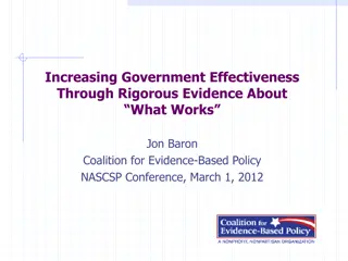 Increasing Government Effectiveness with Rigorous Evidence