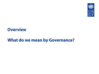 Effective Governance for Transparency and Participation