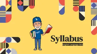 English Language Arts Syllabus with Mr. Rudd