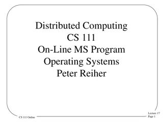 Distributed Computing Goals & Characteristics