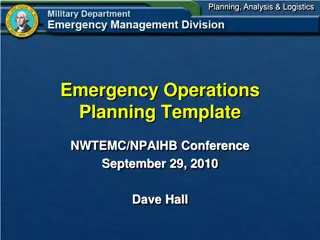 Emergency Operations Planning Template Overview
