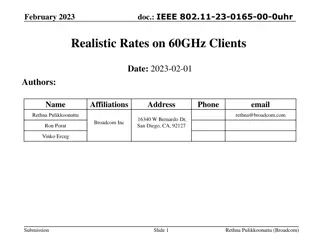 Realistic Rates on 60GHz Clients: A Comparative Analysis