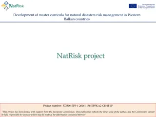 Master Curricula for Natural Disasters Risk Management