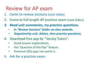 AP Exam Review Sessions and Practice Tips