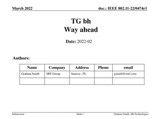 IEEE 802.11-22/0474r1 Way Ahead Meeting Insights