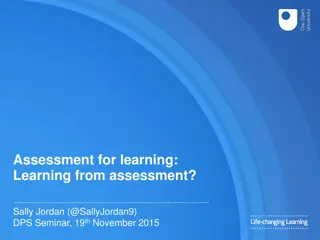Understanding Assessment for Learning