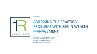 Practical Problems Addressing ESG in Wealth Management
