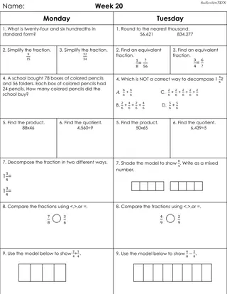 Math Practice Problems and Answers