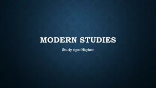 Modern Studies Higher Exam Tips and Topics