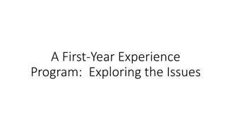 First-Year Experience Programs: Challenges and Coordination