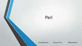 Perl: Language Overview and Evolution