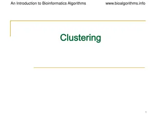 Bioinformatics Algorithms Overview