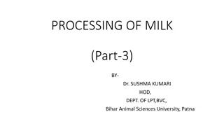 Milk Processing Techniques and Types