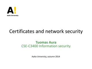 Network Security and X.509 Certificates Overview