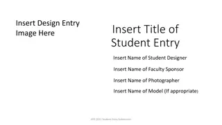 Unique Student Entry Designs Showcase at ATD 2021
